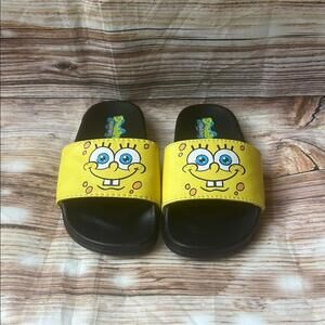 👠 SpongeBob SquarePants Kids Slide Sandals - Yellow size 11/12